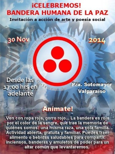 Bandera Humana de la Paz Valpo 2014