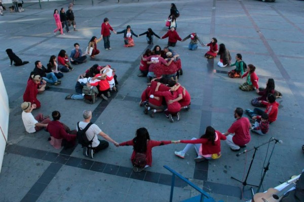 Bandera Humana de la Paz Valparaíso 2014