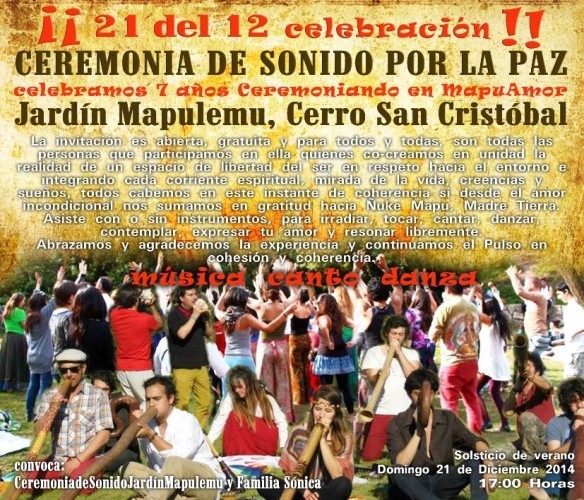 Ceremonia de sonidos por la paz