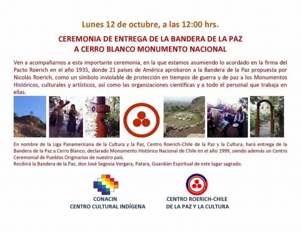 Ceremonia Bandera de la Paz Apu Wechuraba - Cerro Blanco